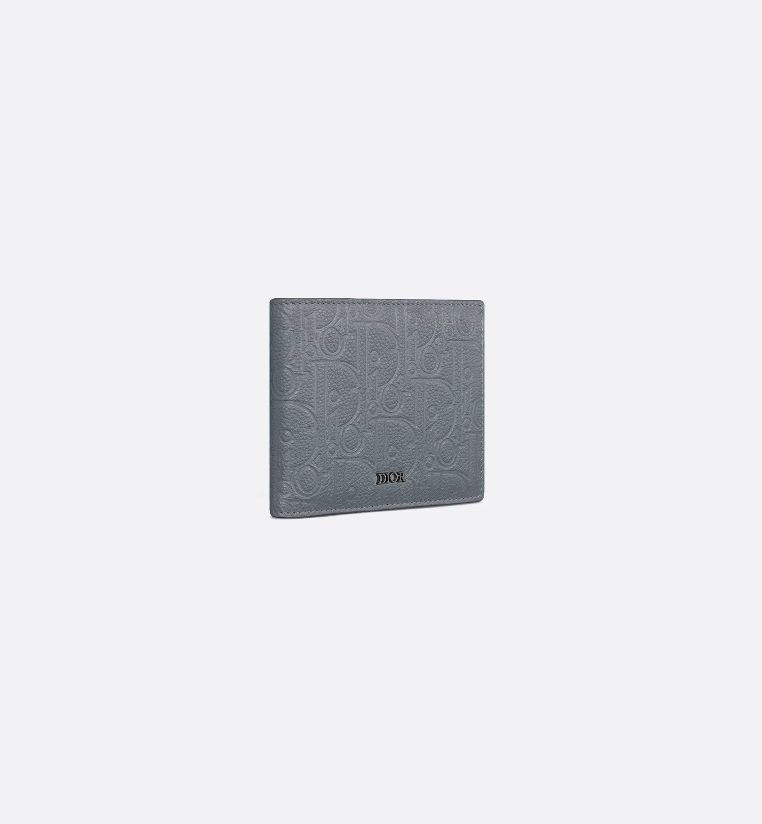 Bifold Wallet Deep Gray Dior Gravity Leather