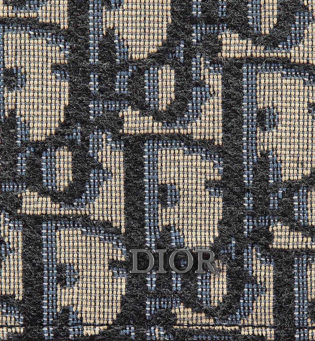 Wallet With Money Clip Beige And Black Dior Oblique Jacquard