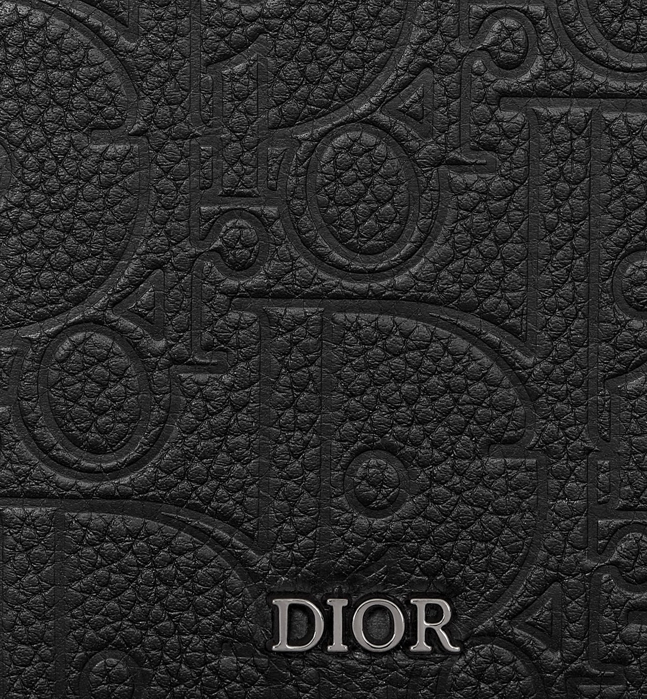 Vertical Bifold Wallet Black Dior Gravity Leather And Black Smooth Calfskin