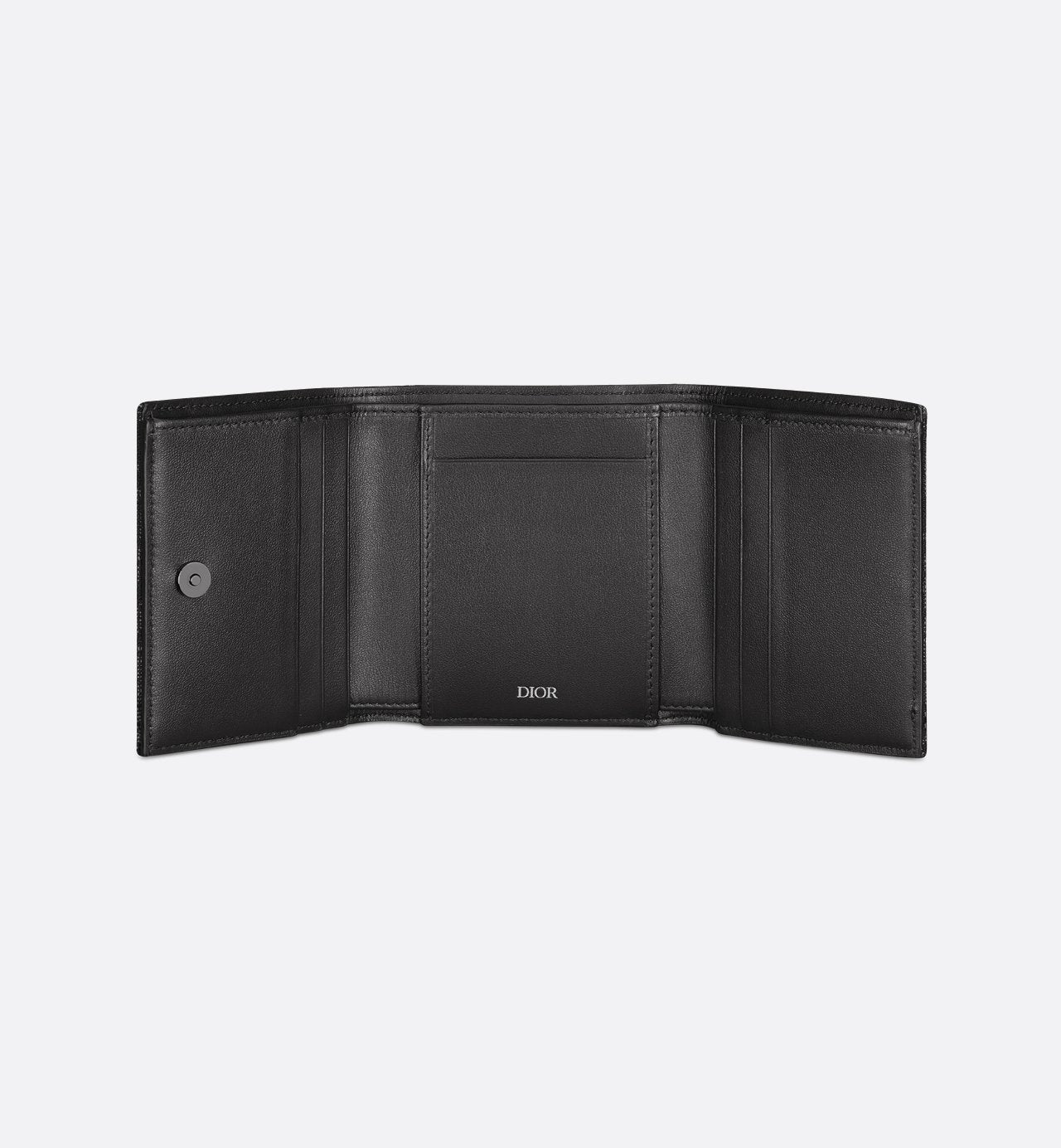 Trifold Wallet Black Dior Oblique Jacquard