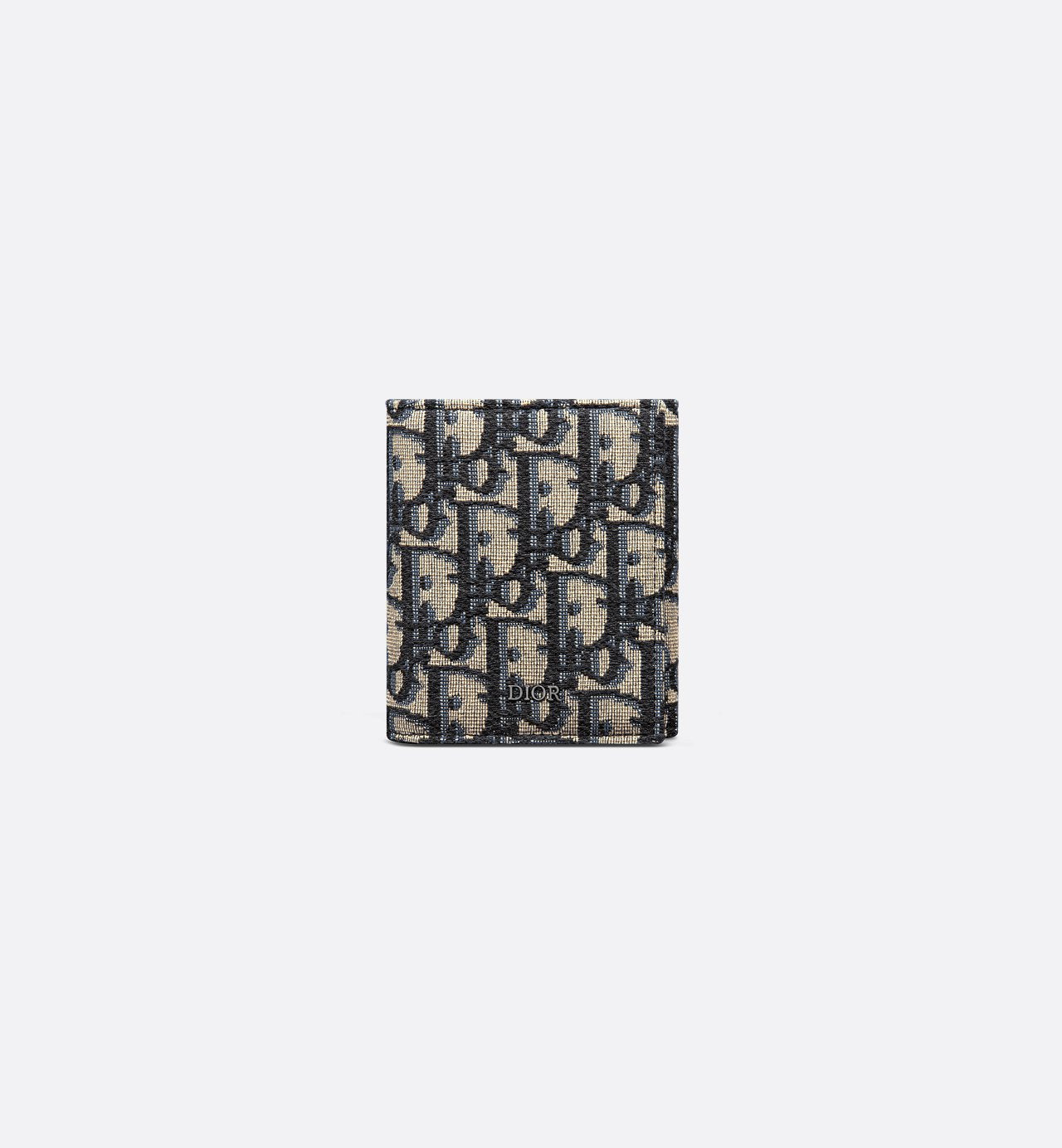 Trifold Wallet Beige And Black Dior Oblique Jacquard