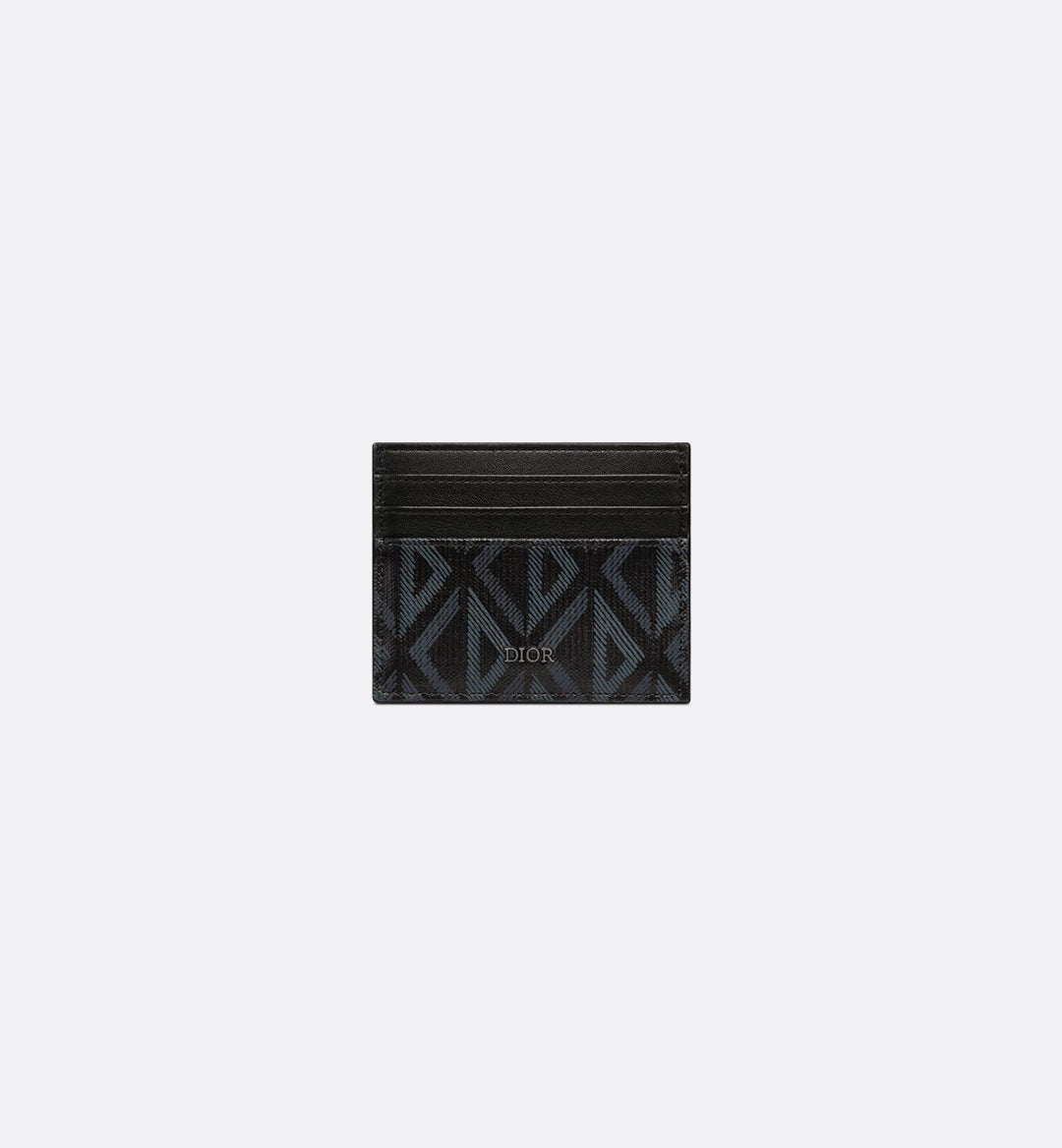 Card Holder Black Coated Cotton Canvas With Cd Diamond Print