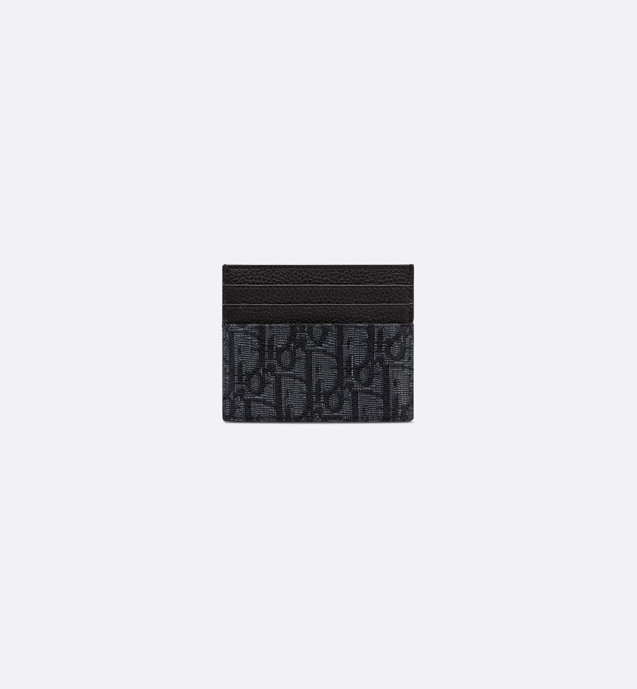 Card Holder Black Dior Oblique Jacquard And Black Grained Calfskin