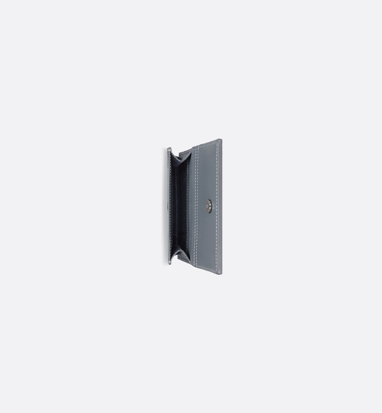 Cd Icon Business Card Holder Deep Gray Grained Calfskin