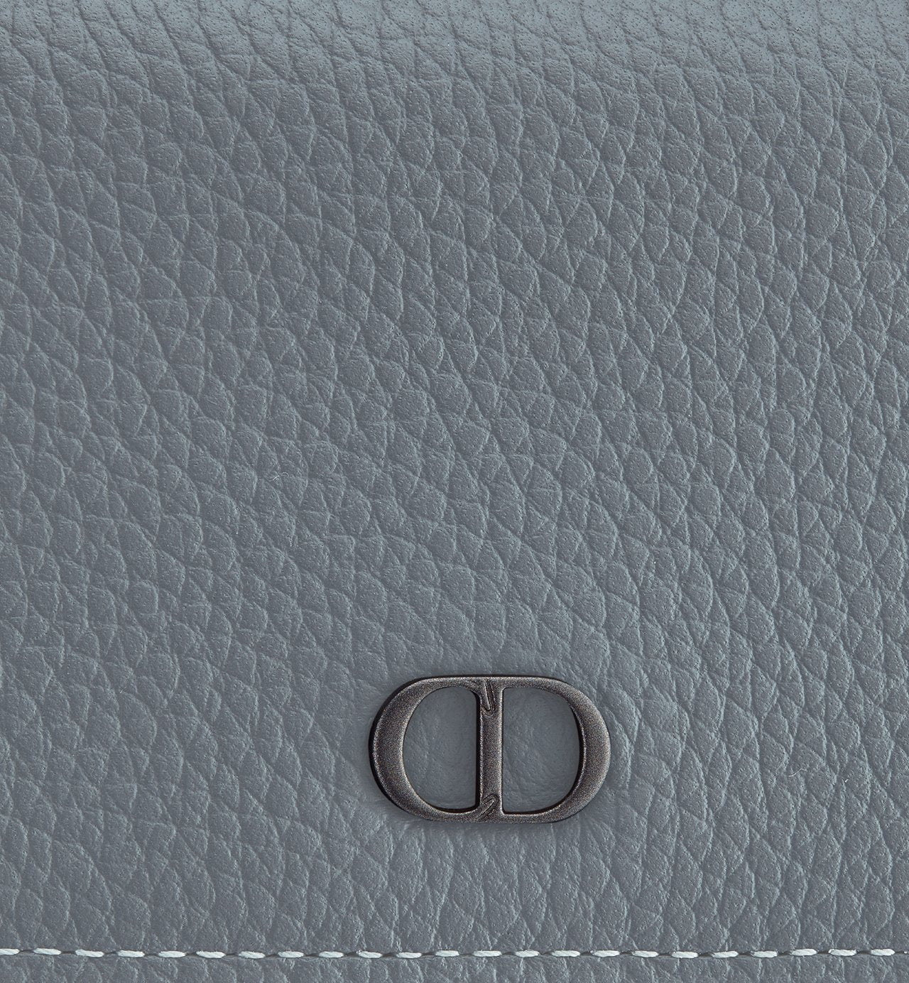 Cd Icon Business Card Holder Deep Gray Grained Calfskin