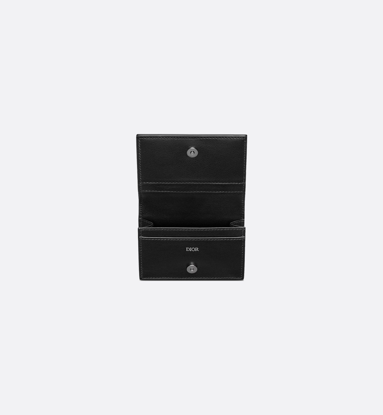 Business Card Holder Black Coated Cotton Canvas With Cd Diamond Print