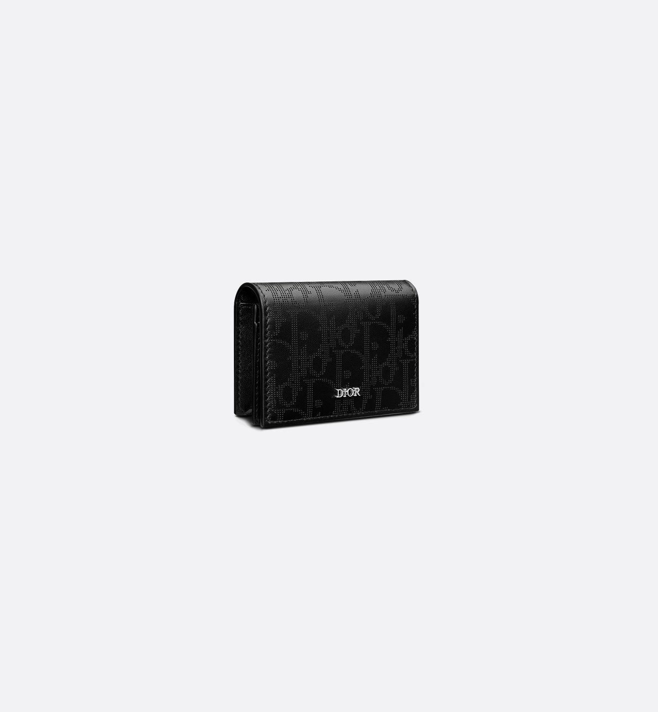 Business Card Holder Black Dior Oblique Galaxy Leather