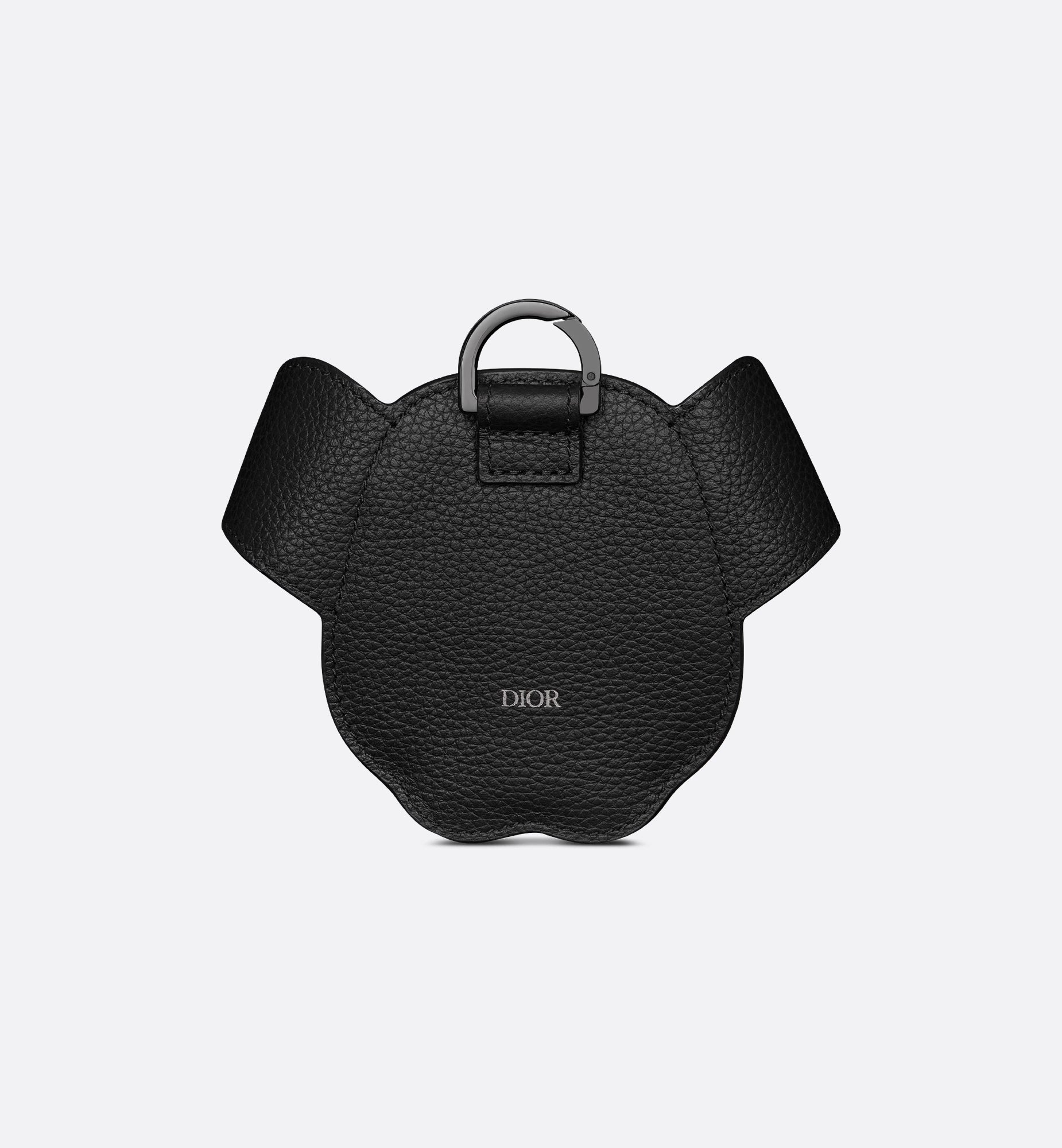 Bobby Earbud Case Black Dior Oblique Jacquard And Black Grained Calfskin