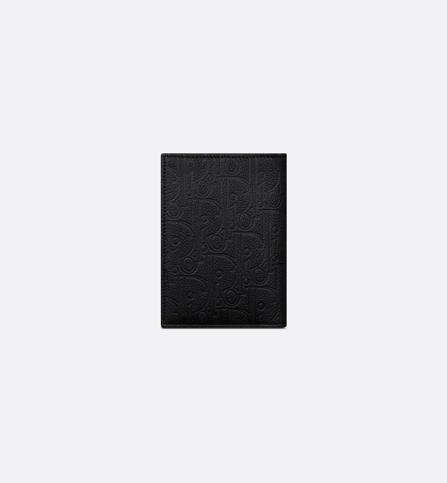 Passport Cover Black Dior Gravity Leather