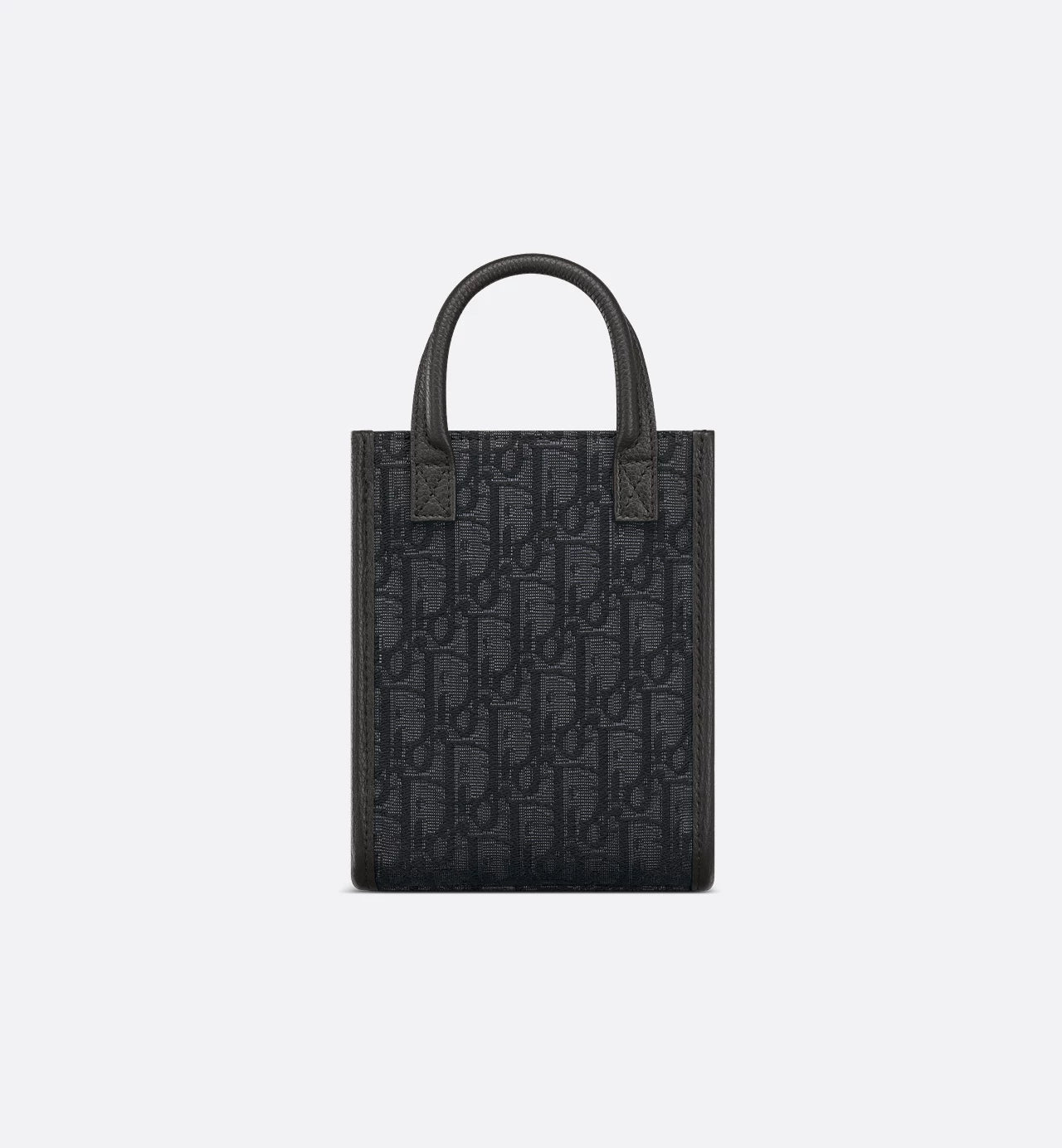 Safari North-South Mini Tote Bag Black Dior Oblique Jacquard And Grained Calfskin