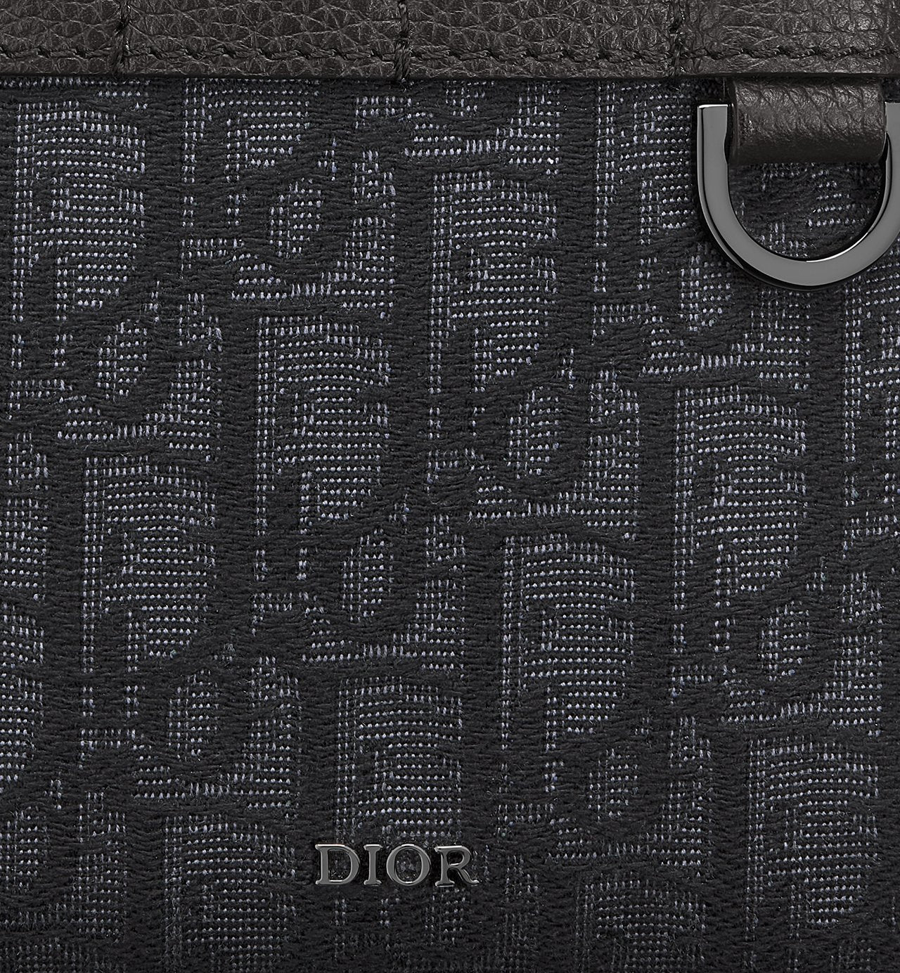 Safari North-South Mini Tote Bag Black Dior Oblique Jacquard And Grained Calfskin