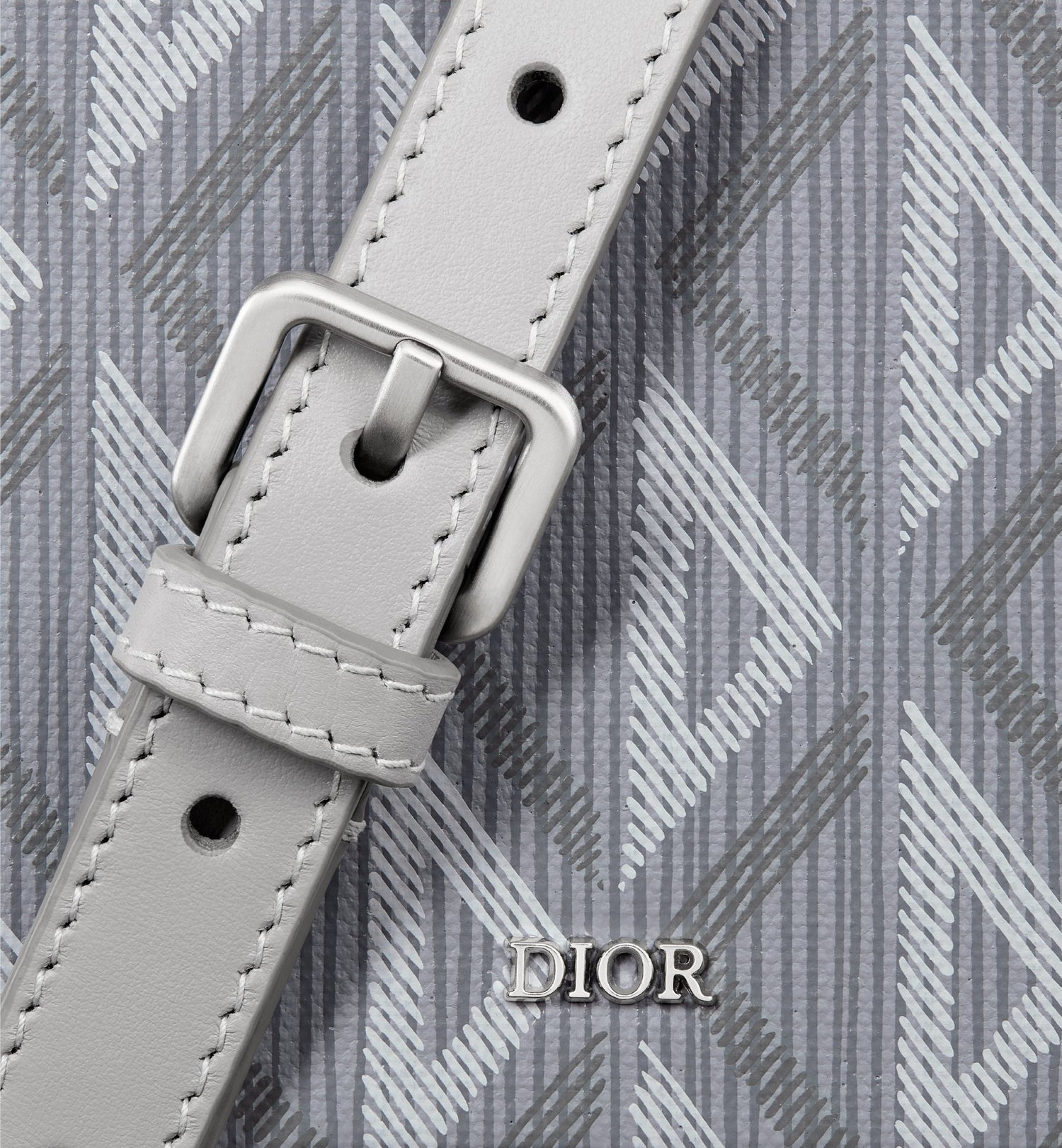 Lock Micro Case Dior Gray Coated Cotton Canvas With Cd Diamond Print