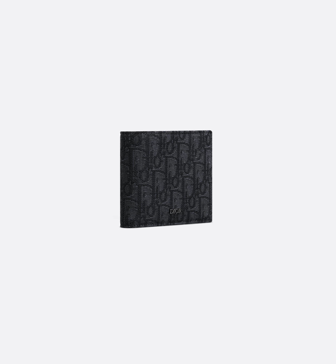 Compact Wallet Black Dior Oblique Jacquard