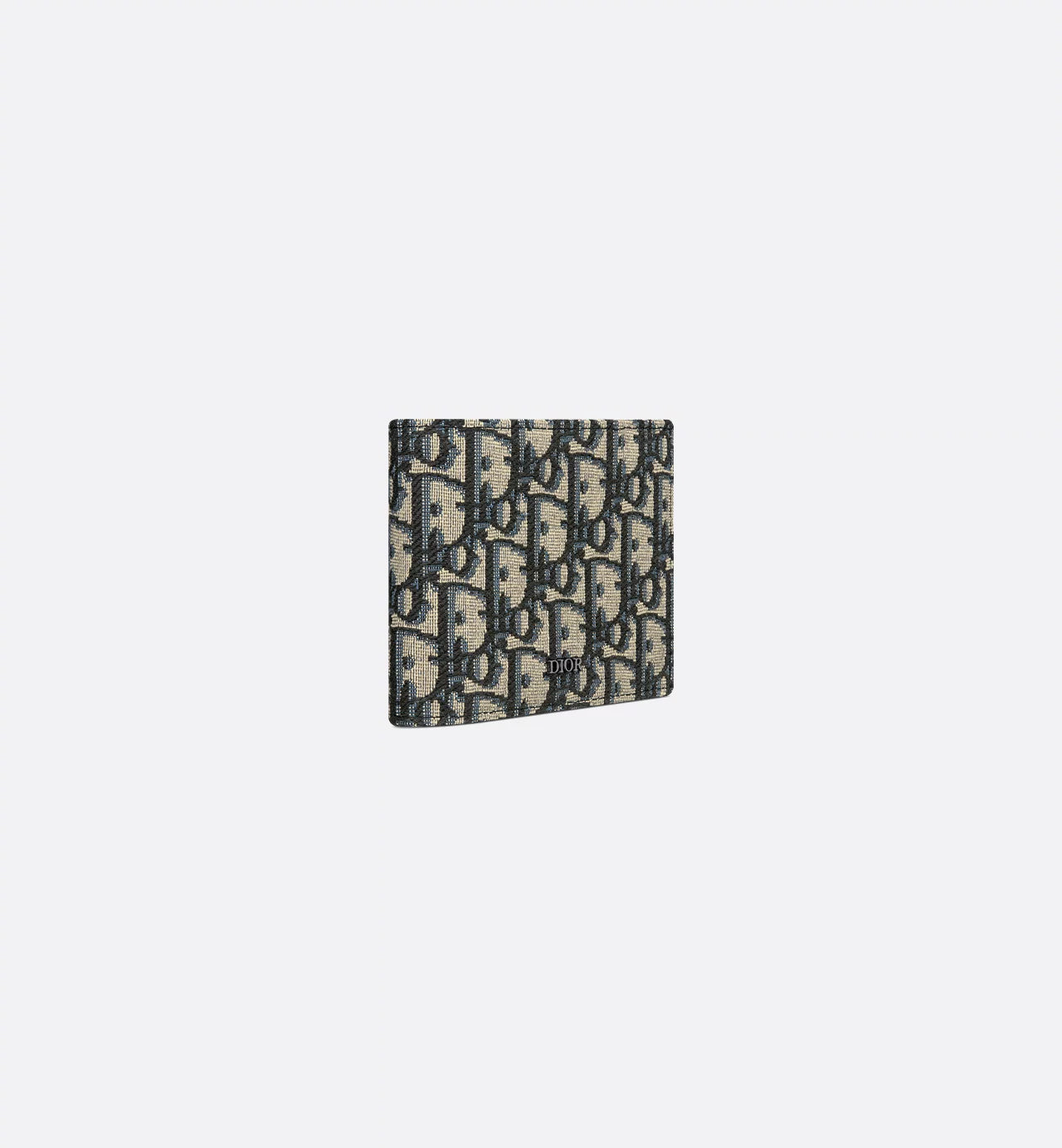 Compact Wallet Beige And Black Dior Oblique Jacquard