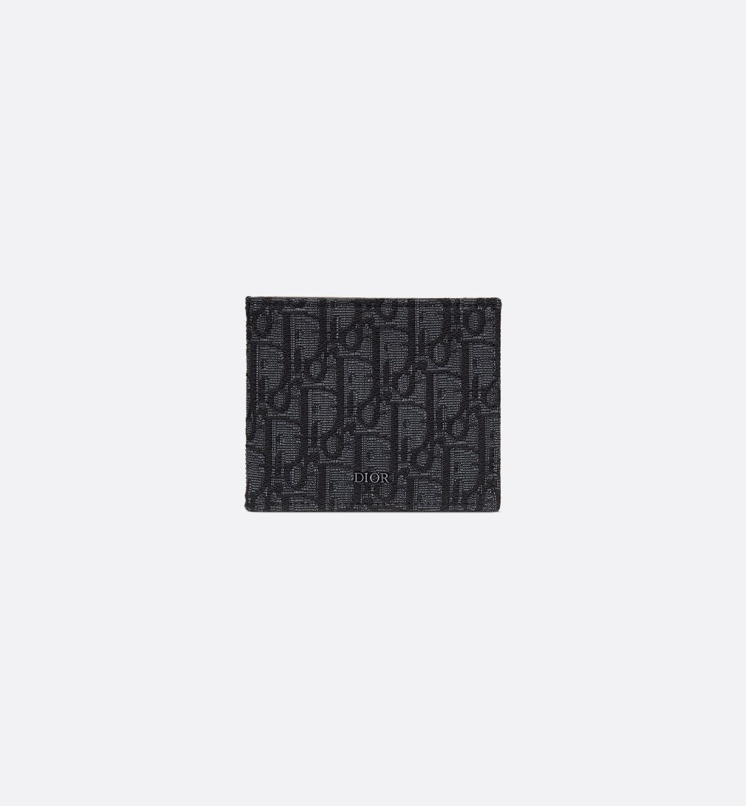 Wallet Black Dior Oblique Jacquard