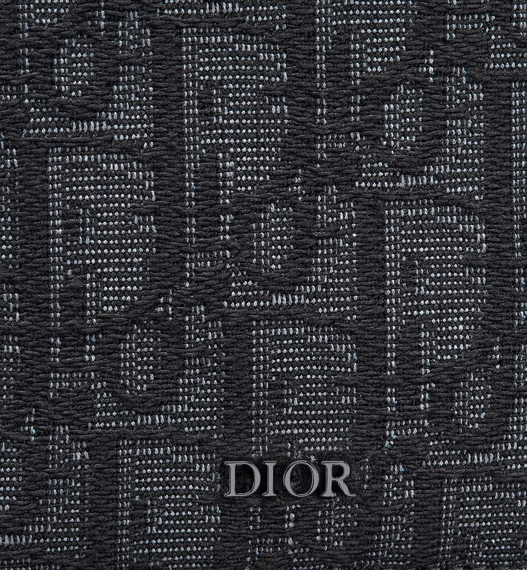 Wallet Black Dior Oblique Jacquard