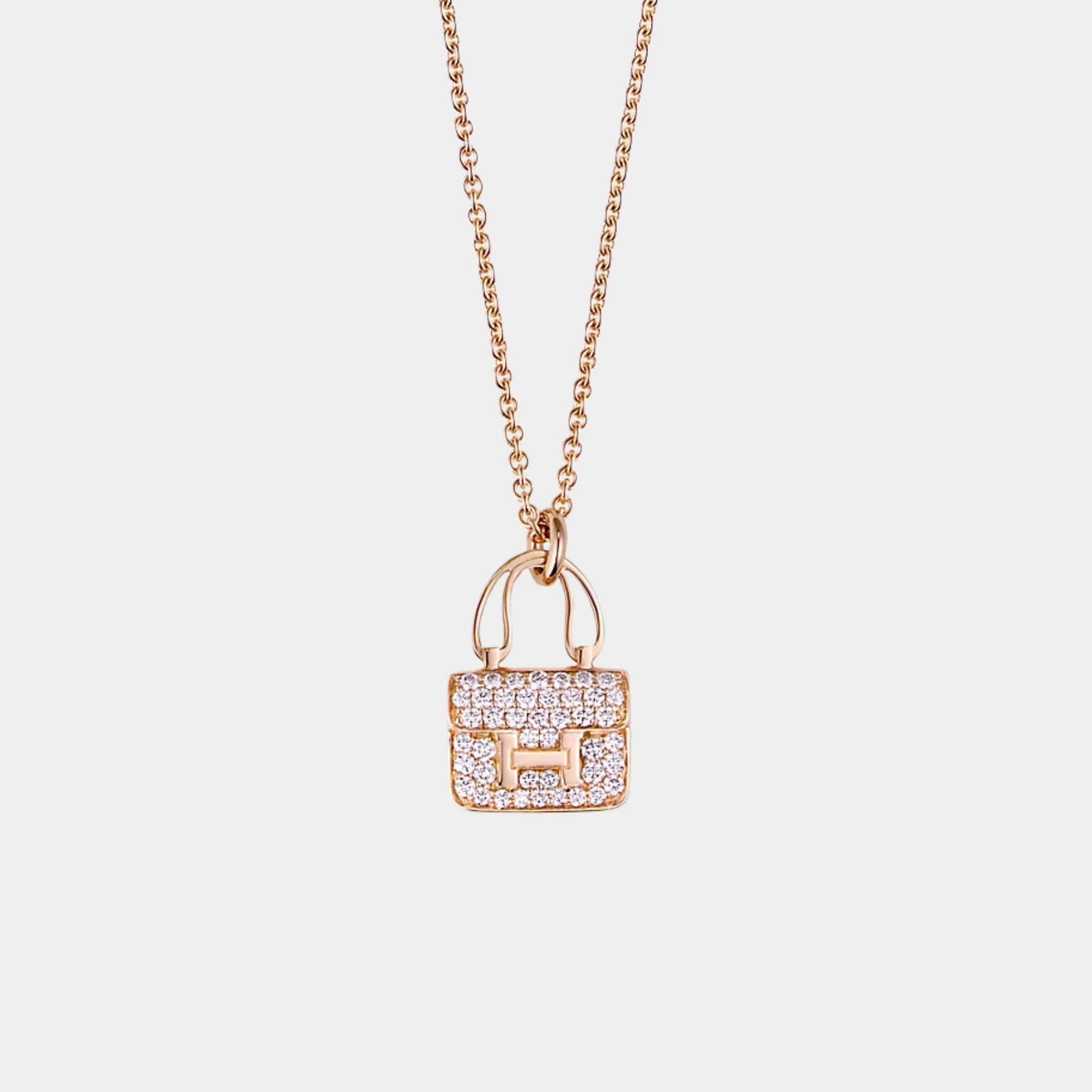 Constance Amulets Pendant Rose Gold - Diamonds
