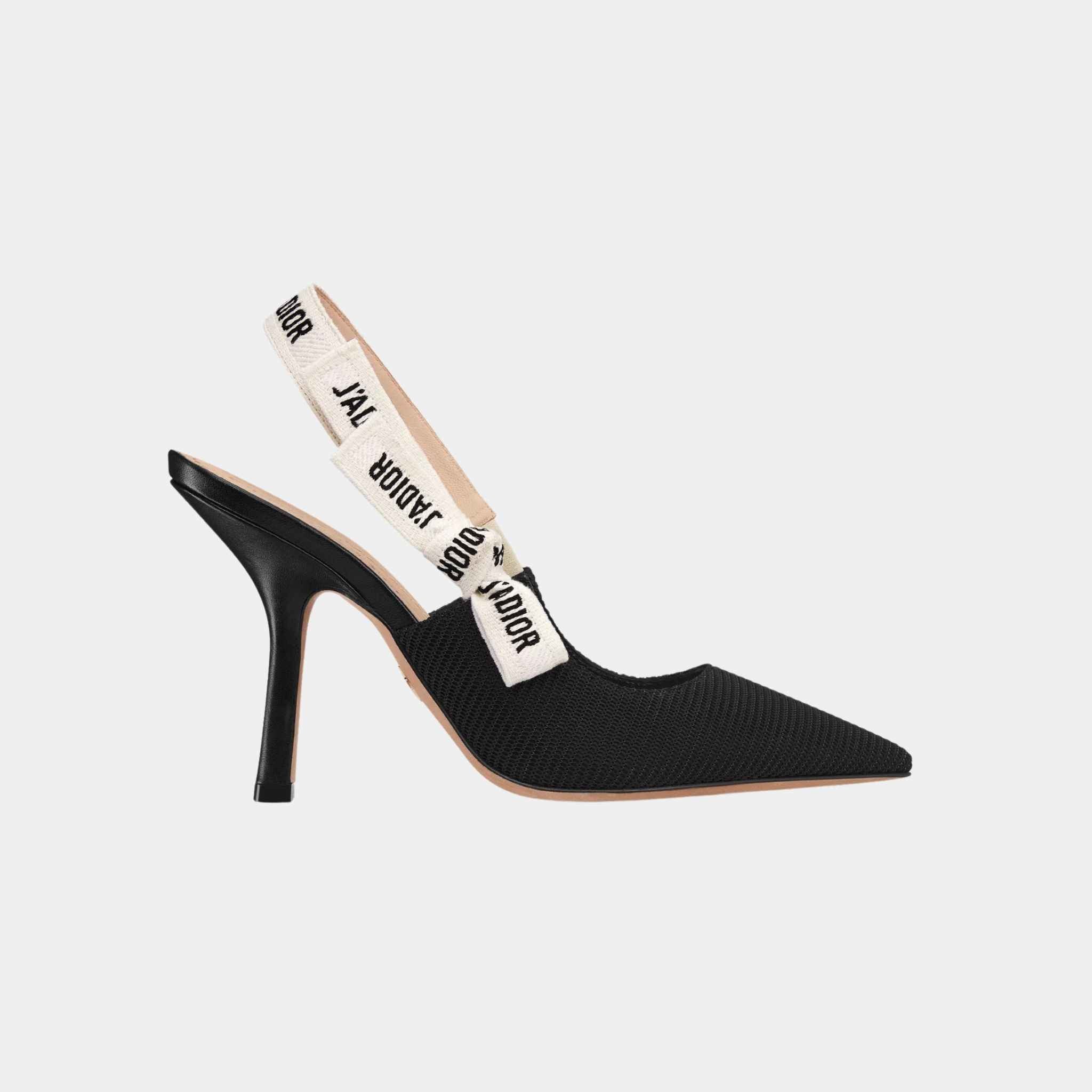 JAdior Slingback Pump Black Technical Fabric