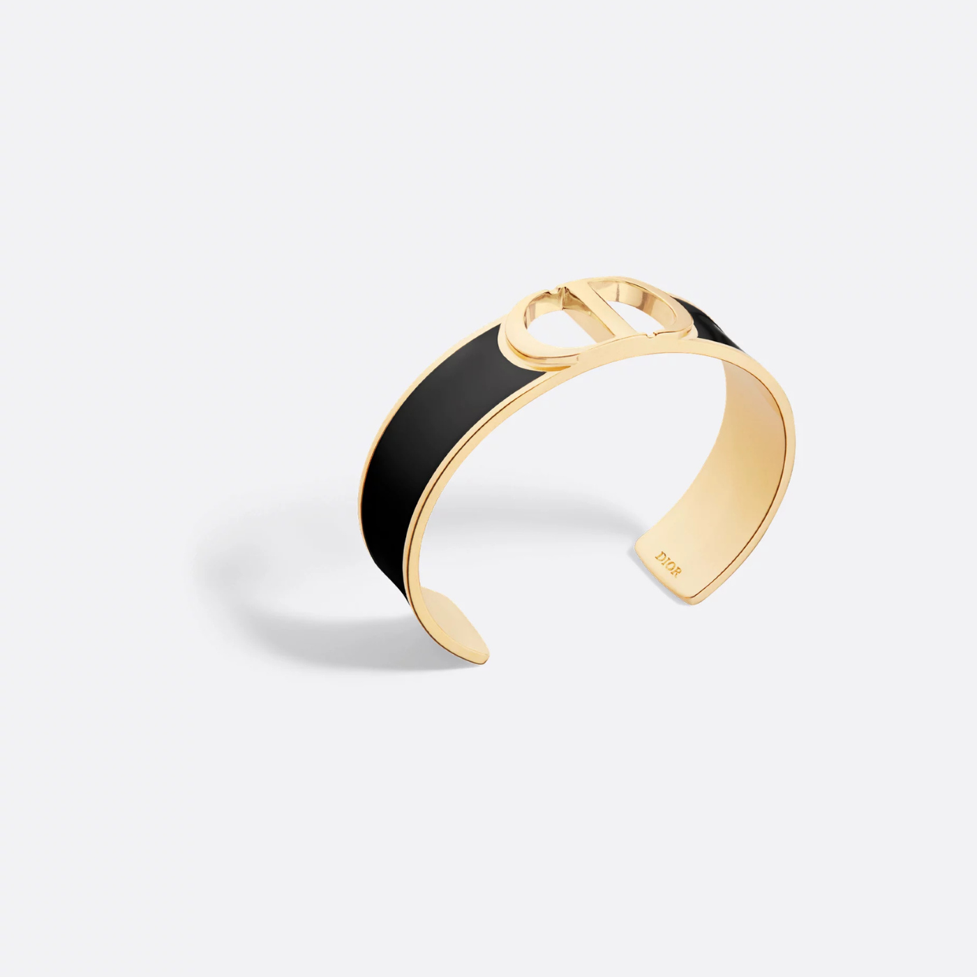 30 Montaigne Bangle Gold Finish Metal And Black Lacquer