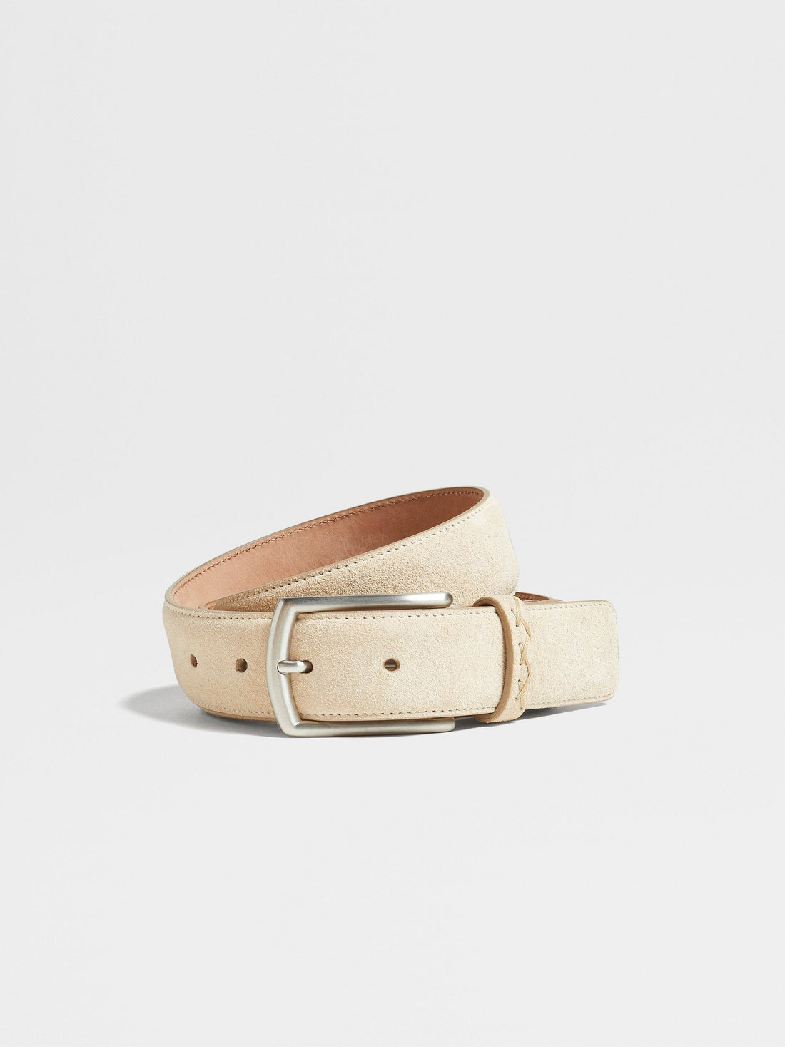 Light Beige Suede Belt