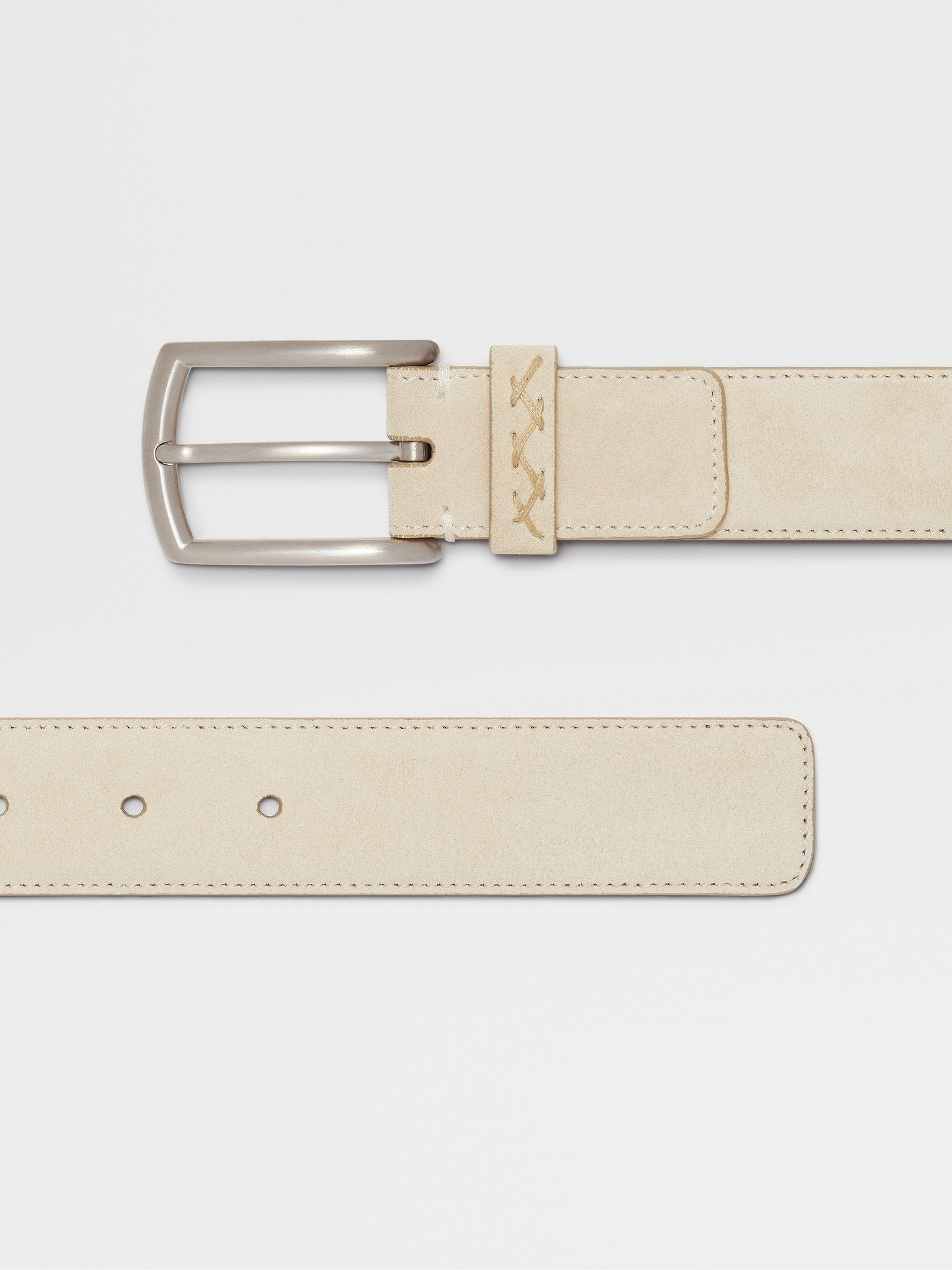 Light Beige Suede Belt