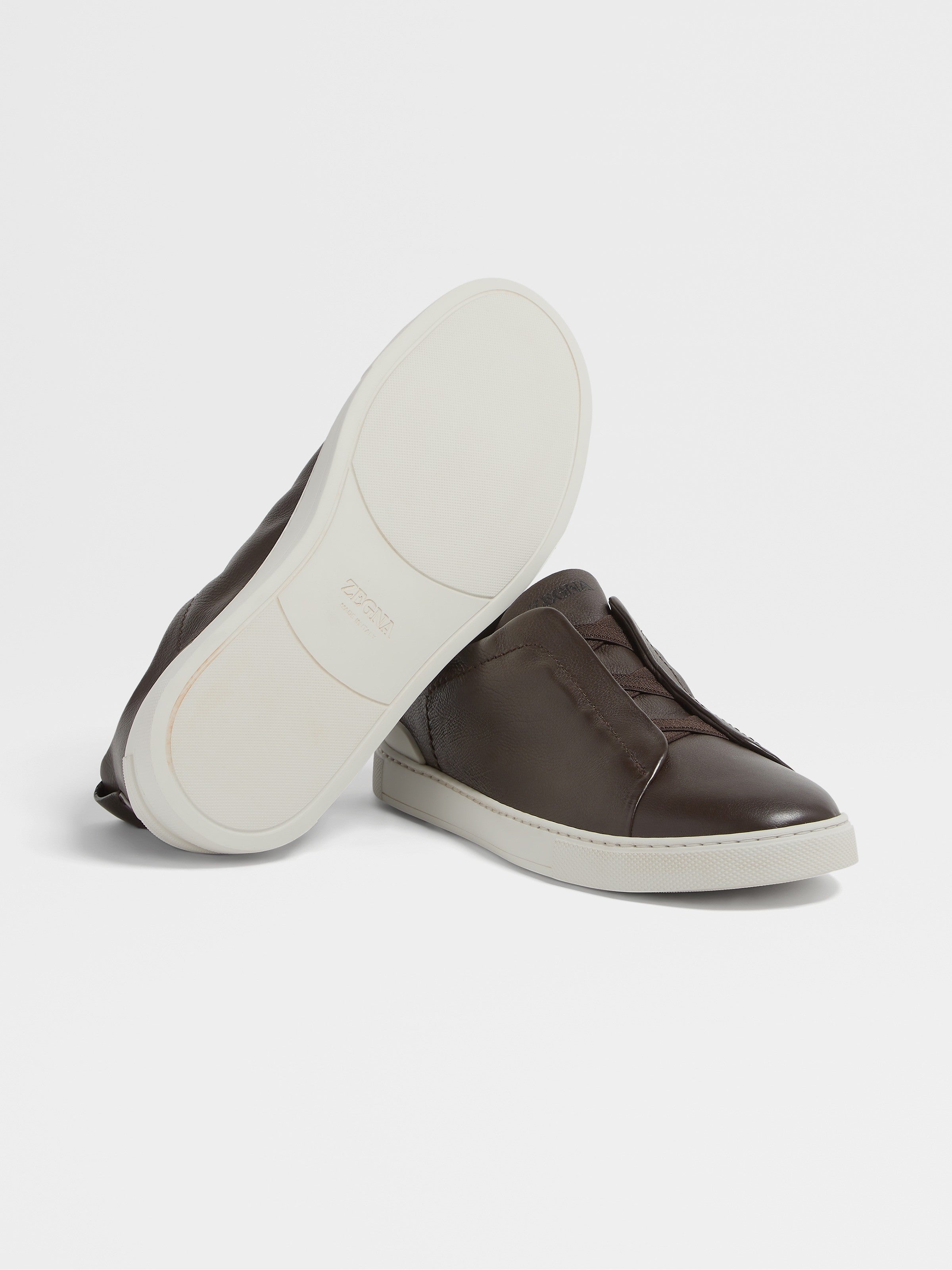 Dark Brown Secondskin Triple Stitch Sneakers