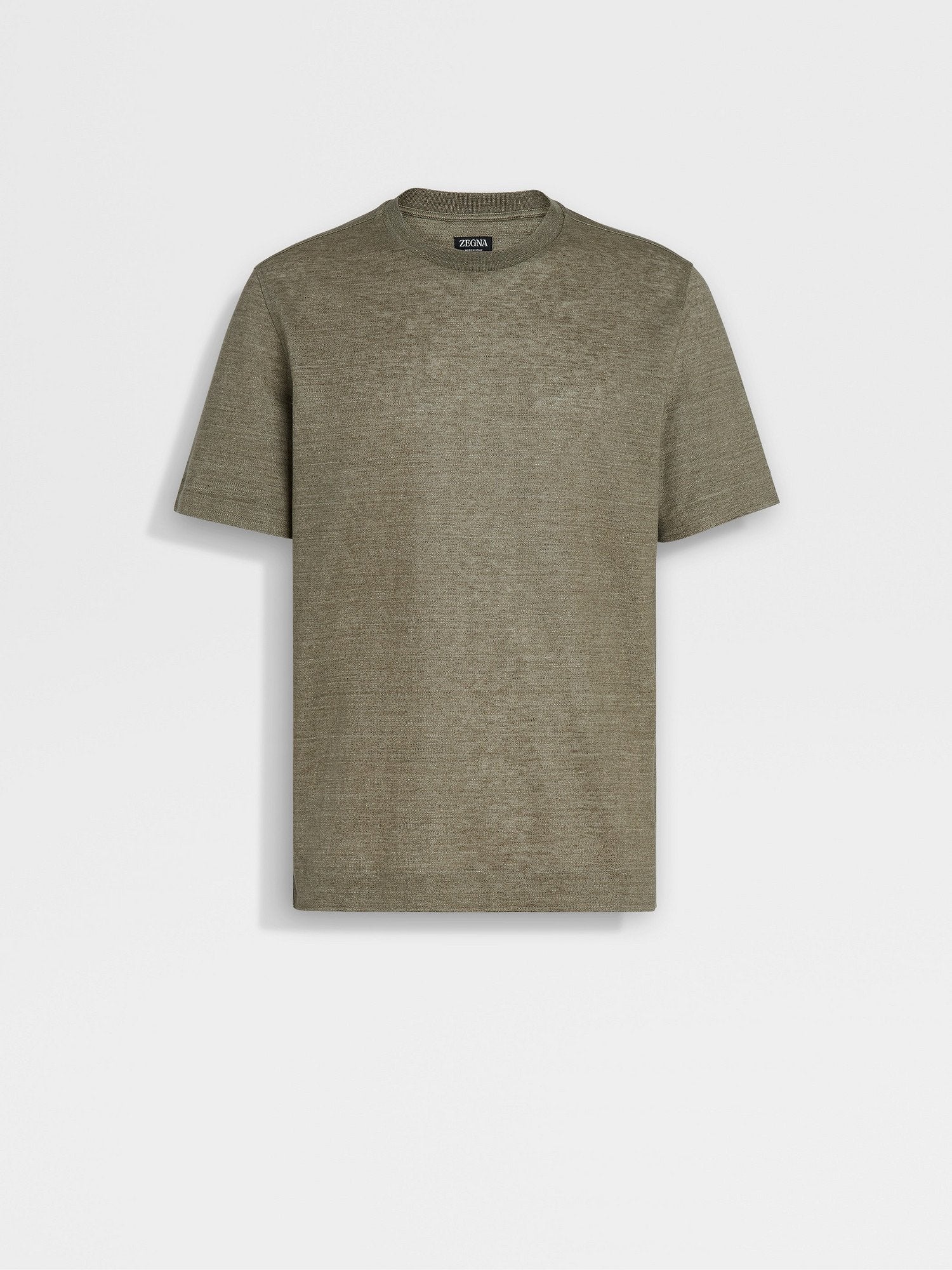 Olive Green Linen T Shirt