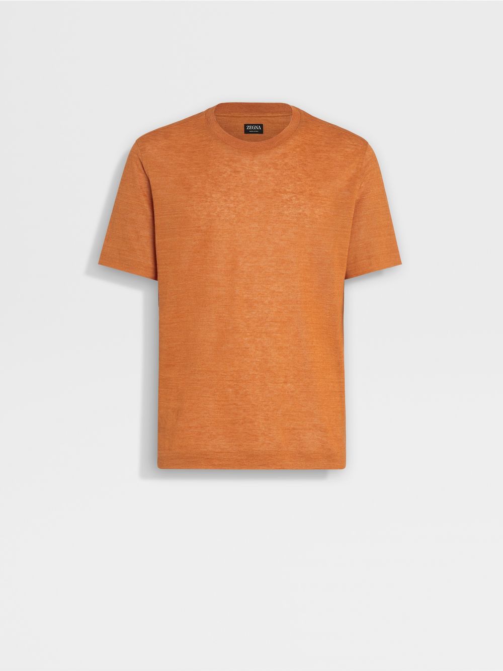 Bright Orange Linen T Shirt