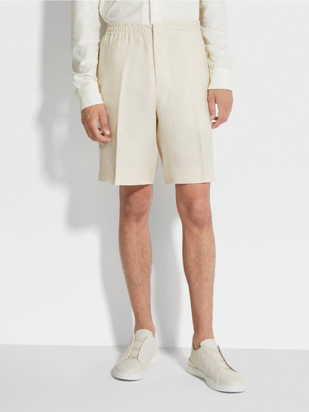 Off White Oasi Lino Bermuda Shorts