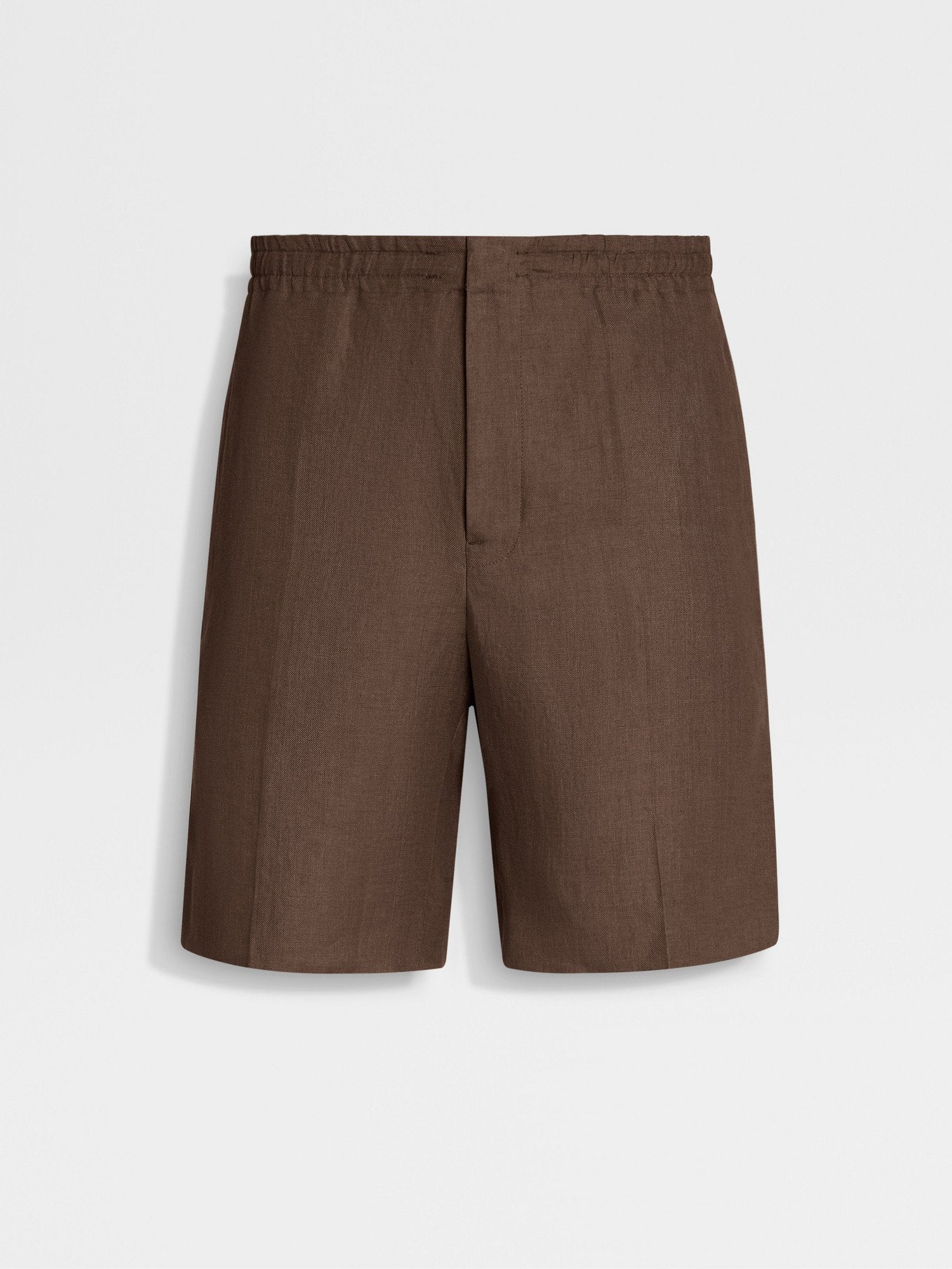 Brown Oasi Lino Short Pants