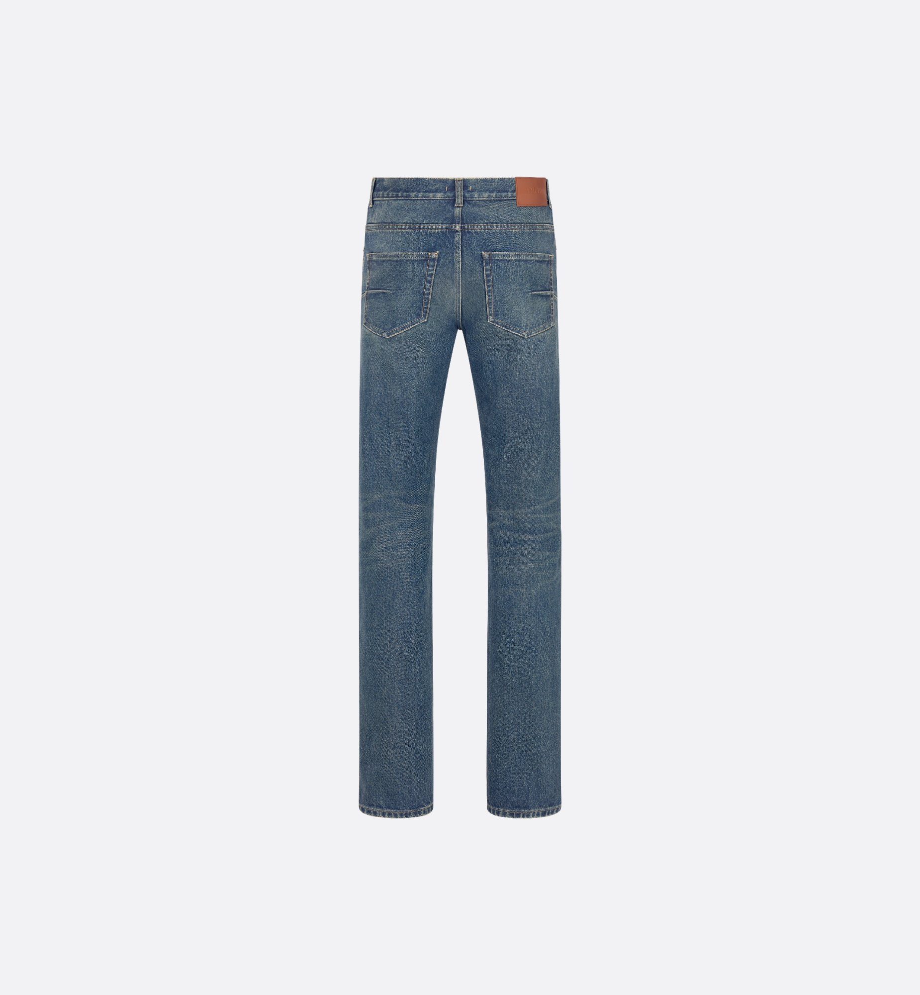 Long Regular Jeans Blue Cotton Twill