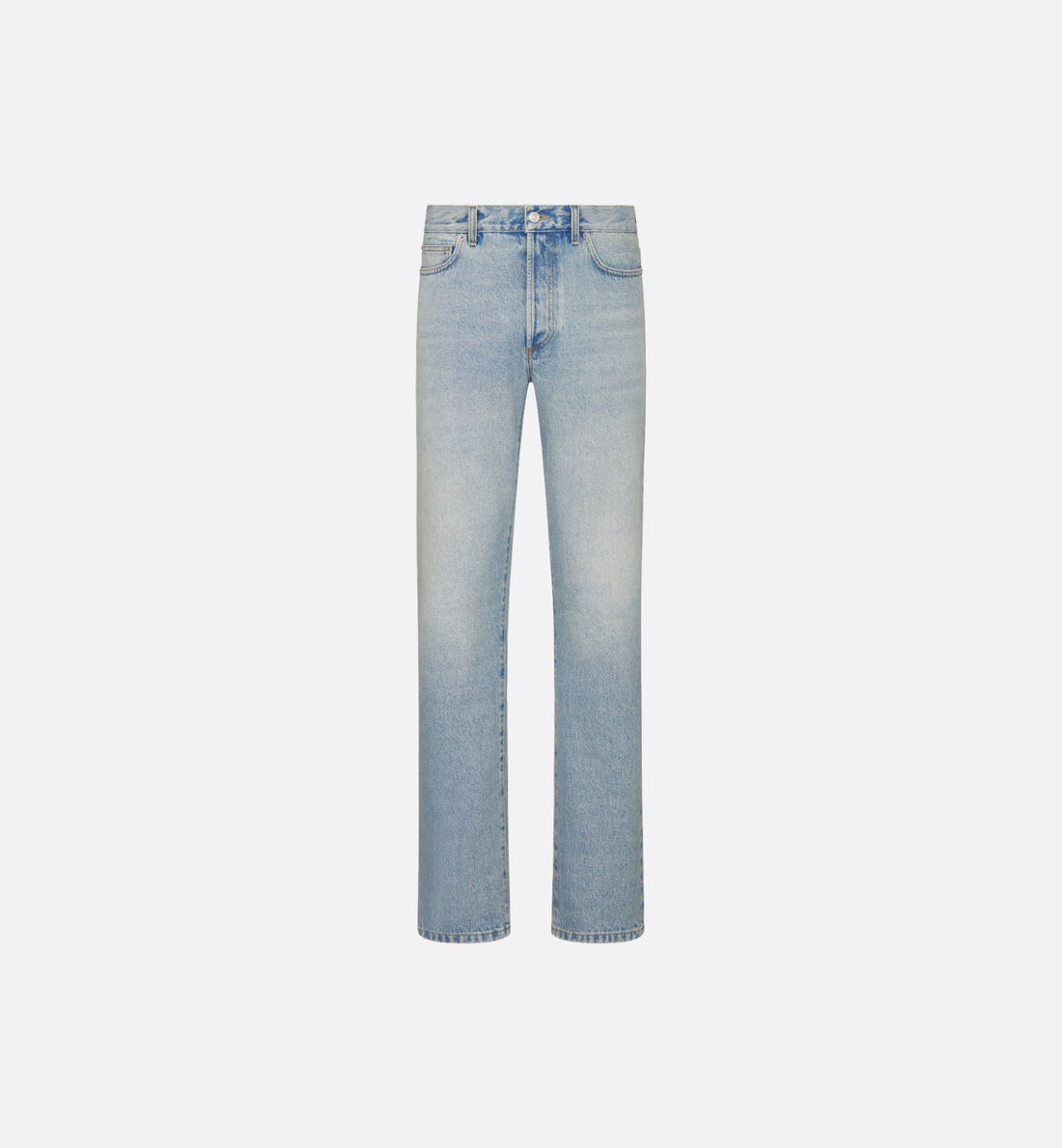 Long Regular Jeans Light Blue Cotton Twill