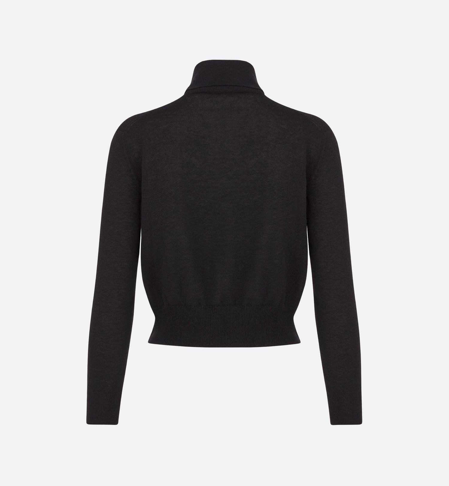 Tied Collar Sweater Black Cashmere Knit