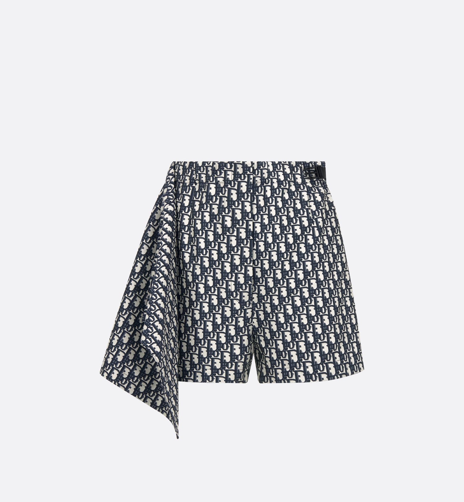 Skort Blue And Ecru Technical Taffeta Jacquard With Dior Oblique Motif