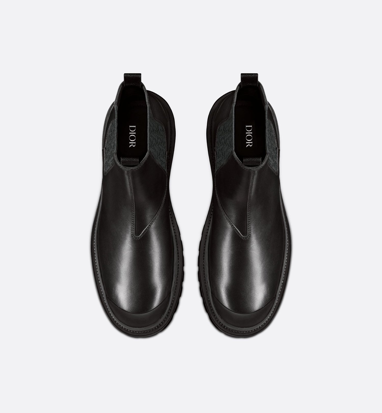 Explorer Chelsea Boot Black Smooth Calfskin And Dior Oblique Motif