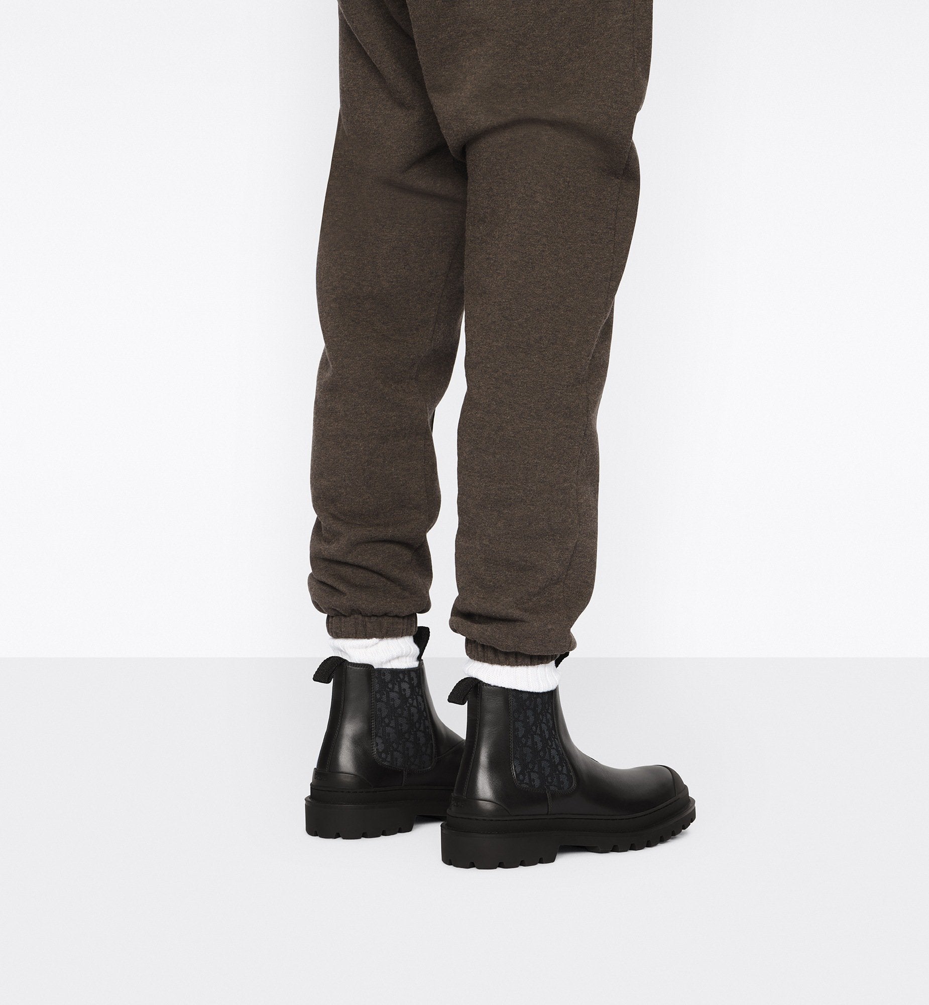 Explorer Chelsea Boot Black Smooth Calfskin And Dior Oblique Motif