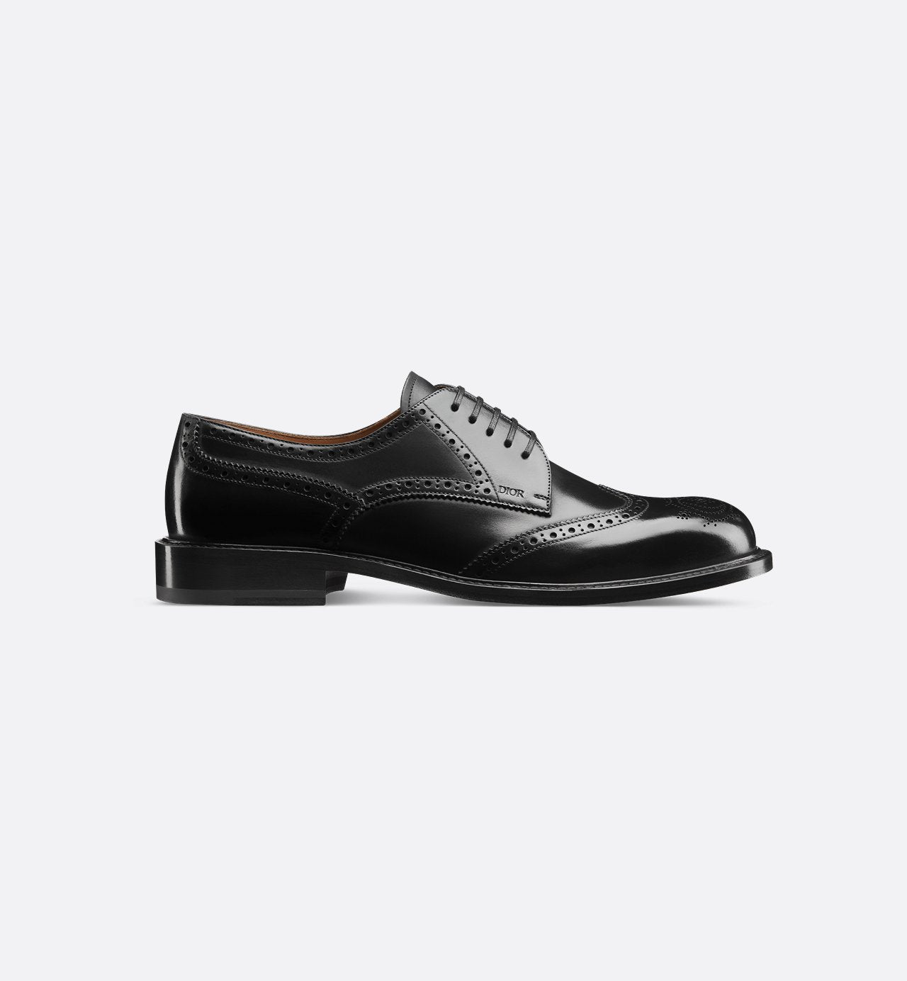 Embassy Derby Brogue Black Calfskin With Patina Finish