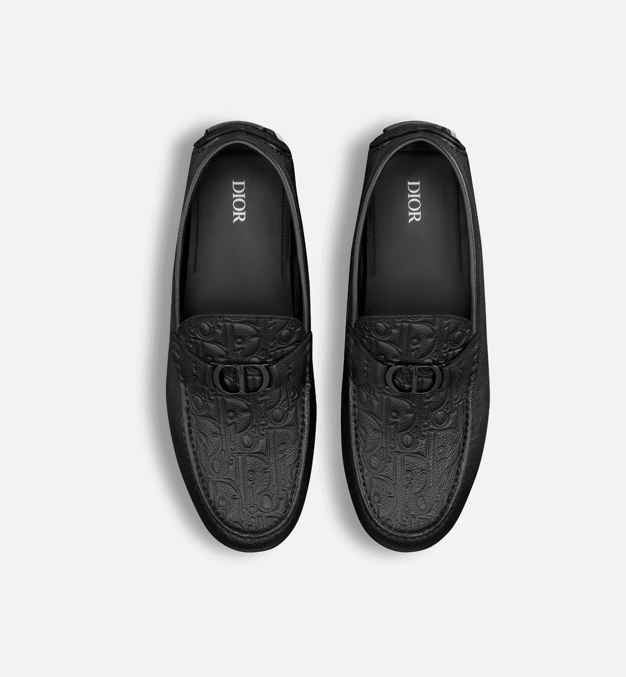 Odeon Loafer Black Grained Calfskin And Black Dior Gravity Leather