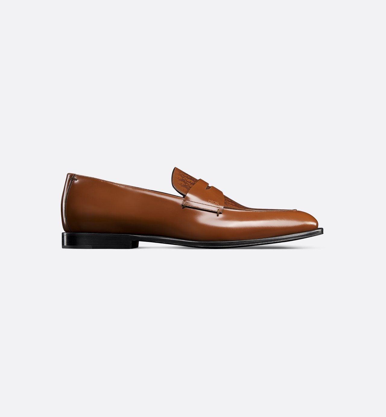 Timeless Loafer Brown Polished Calfskin With Dior Oblique Gradient