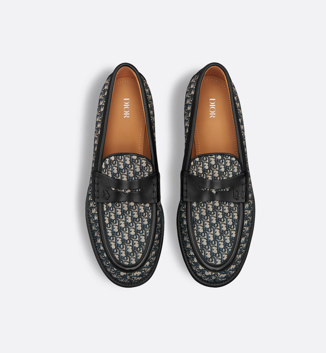 Granville Loafer Beige And Black Dior Oblique Jacquard