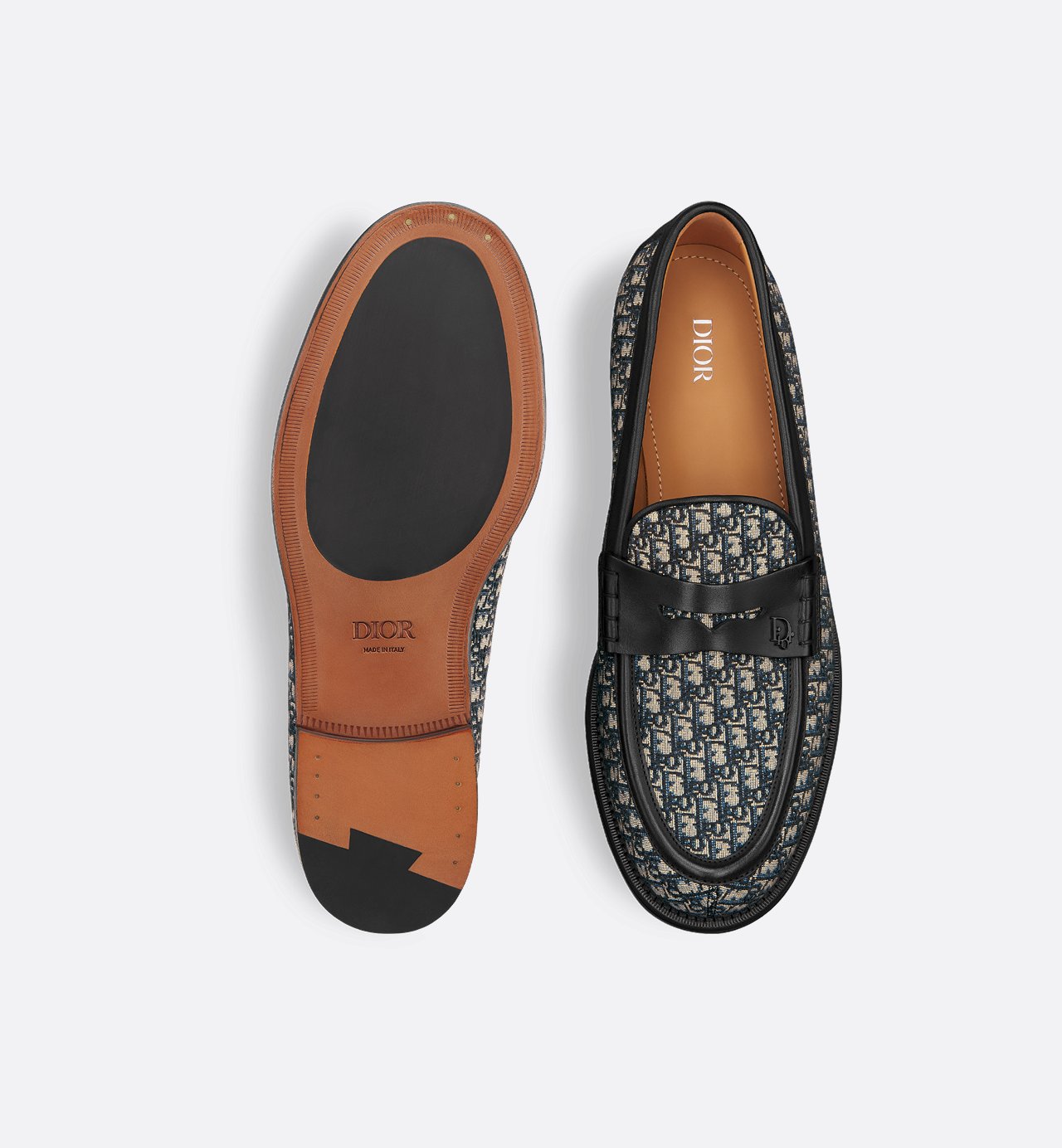 Granville Loafer Beige And Black Dior Oblique Jacquard