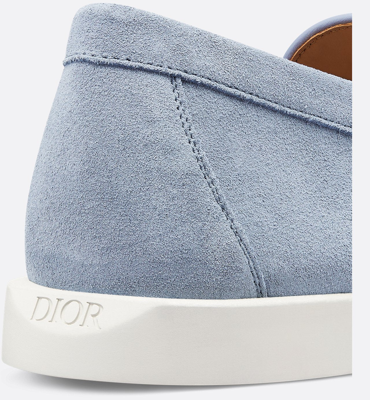 Granville Loafer Blue Suede With Gray And White Dior Oblique Jacquard