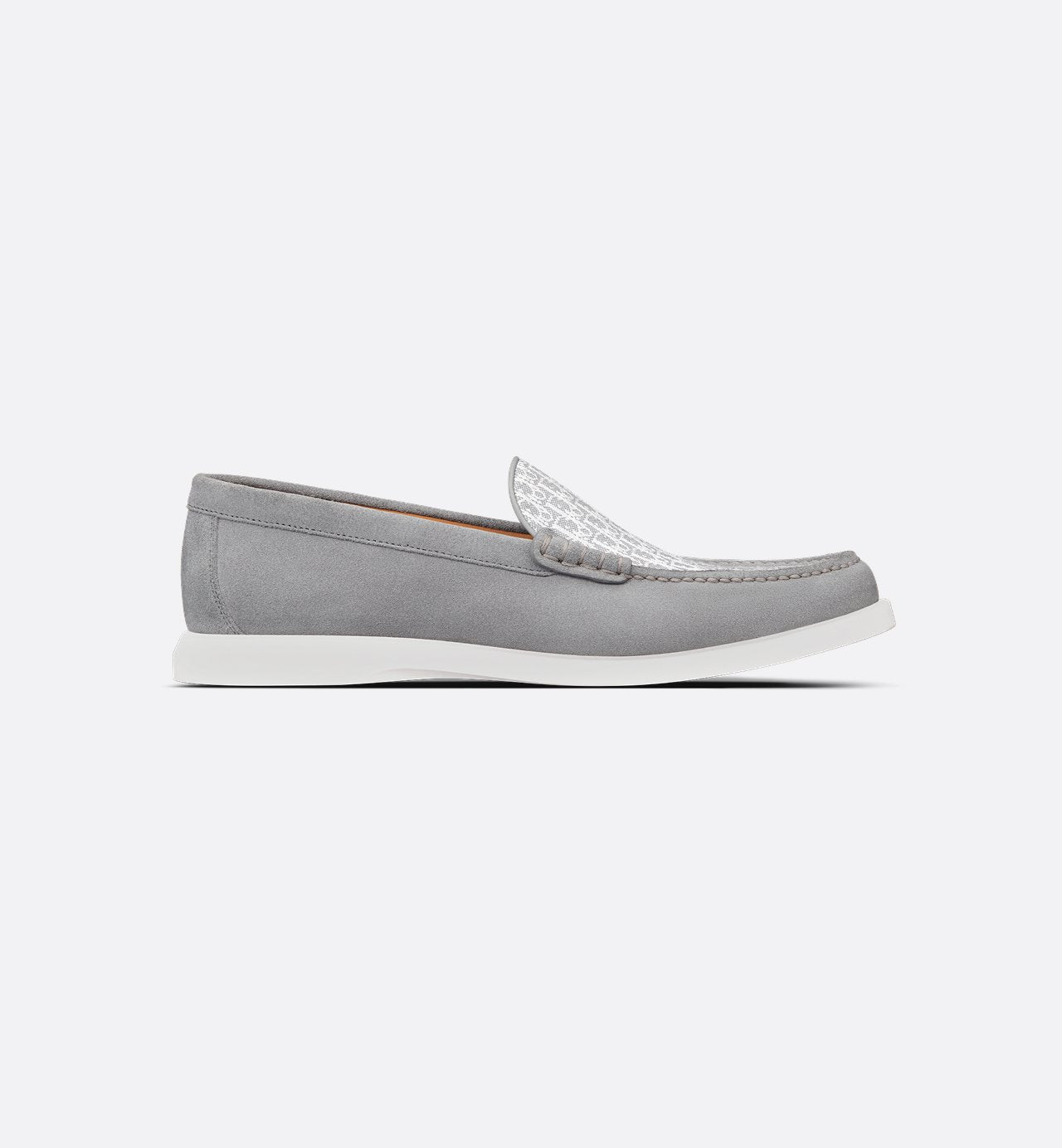 Granville Loafer Dior Gray Suede And Dior Oblique Jacquard