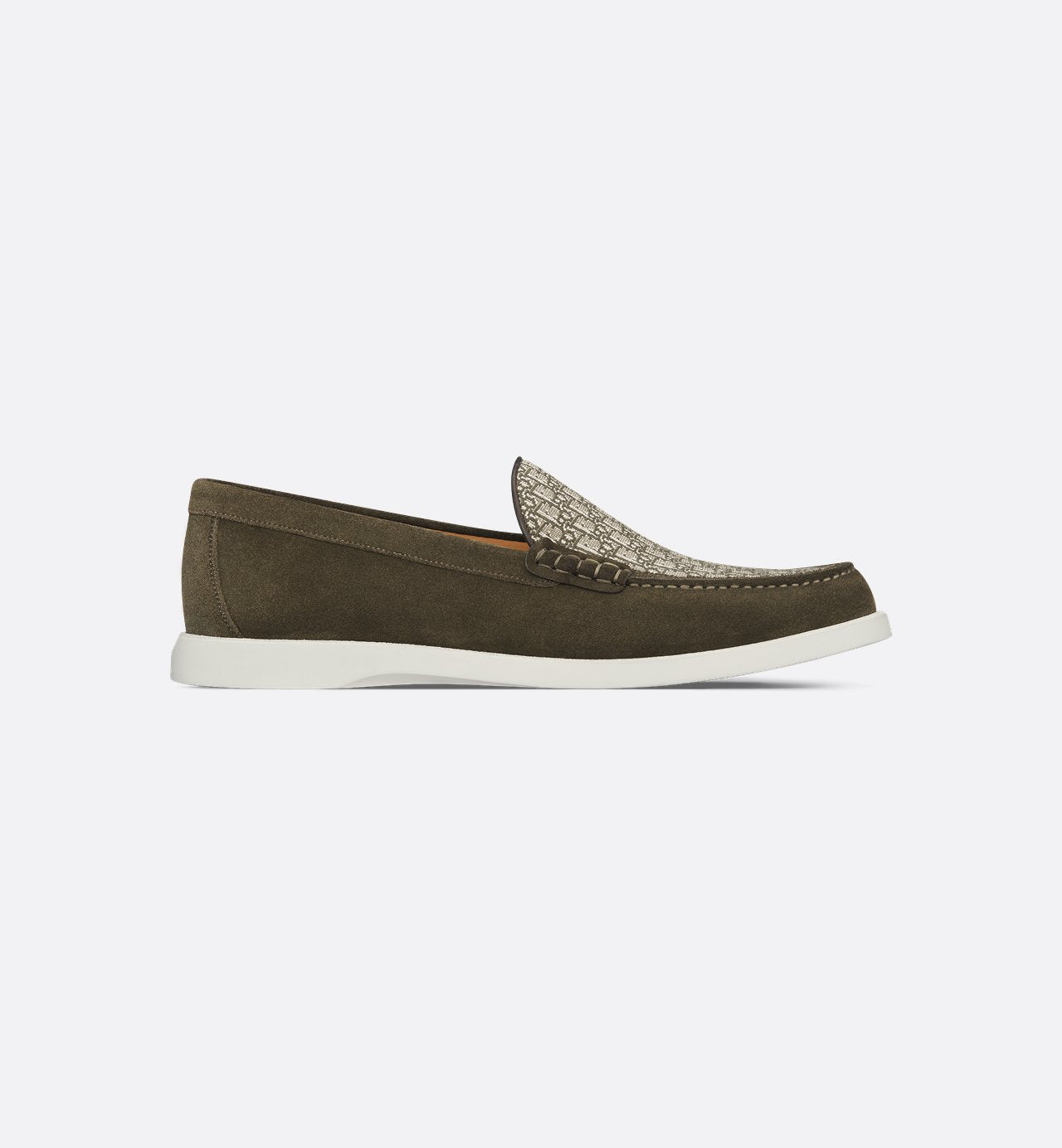 Granville Loafer Khaki Suede And Dior Oblique Jacquard