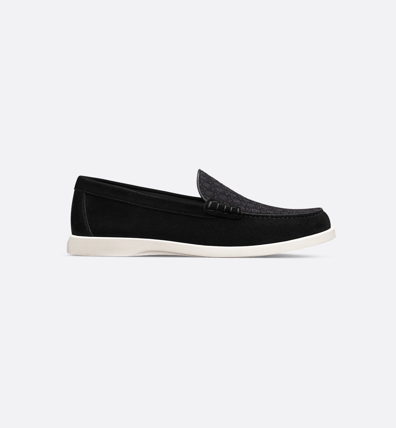 Granville Loafer Black Suede And Dior Oblique Jacquard