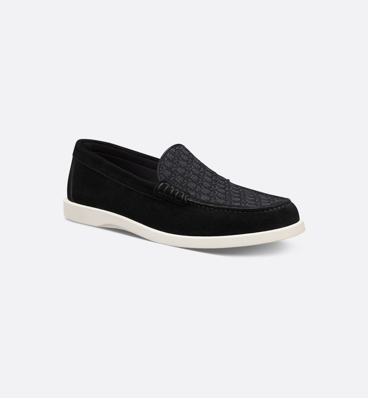 Granville Loafer Black Suede And Dior Oblique Jacquard