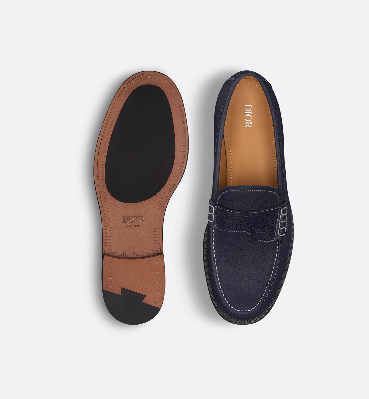 Granville Loafer Deep Blue Grained Calfskin