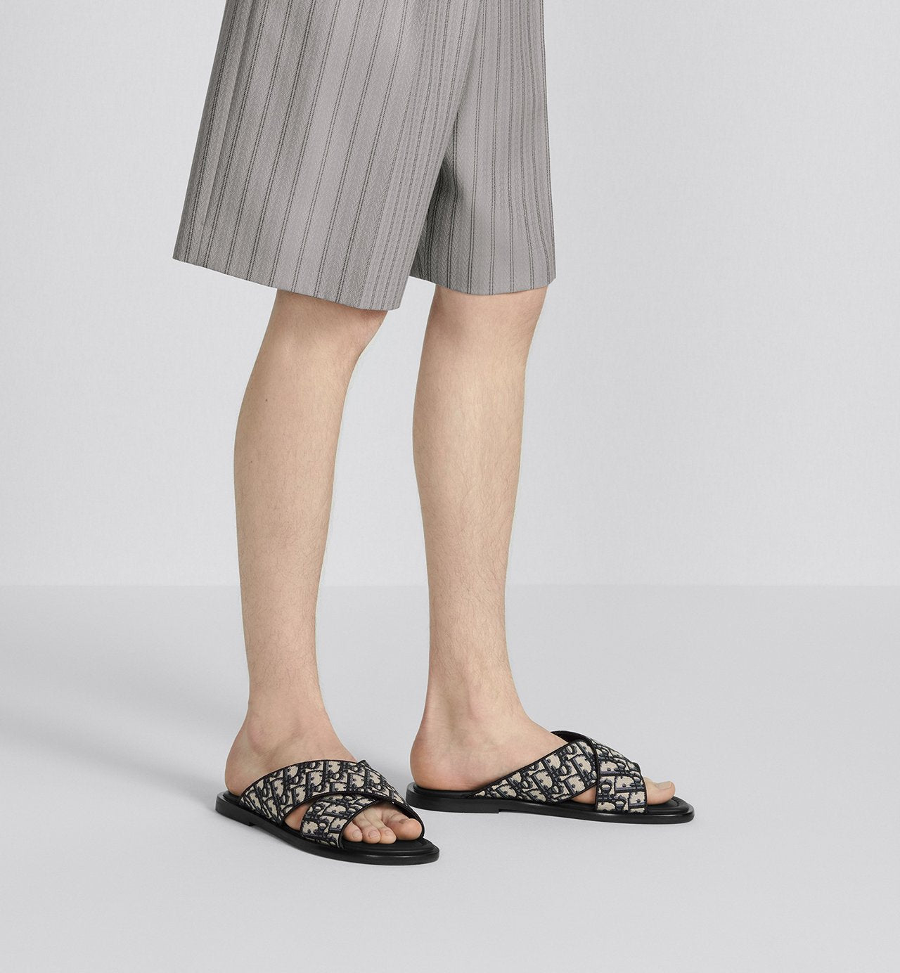 Alias Sandal Beige And Black Dior Oblique Jacquard