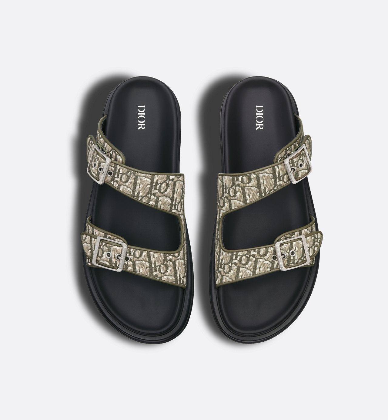 Aqua Sandal Khaki Dior Oblique Jacquard