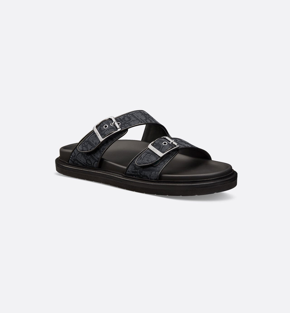 Aqua Sandal Black Dior Oblique Jacquard